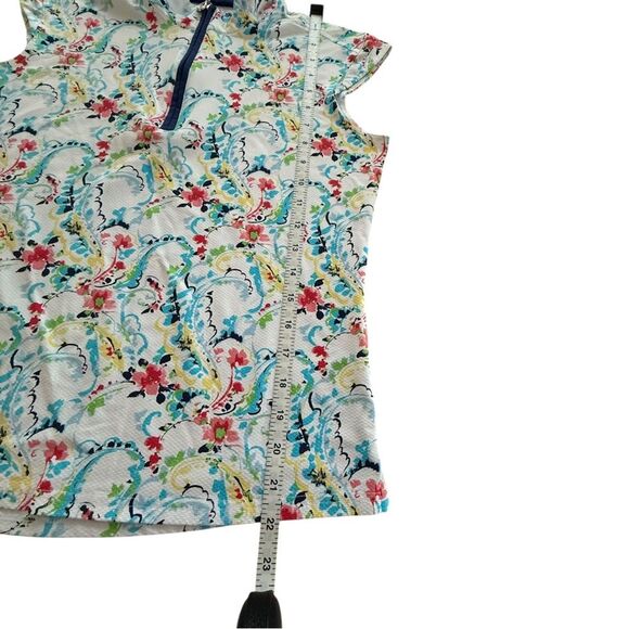 SanSoleil SolTek LUX Chantilly Sleeveless Mock Top Size Medium - Picture 6 of 10